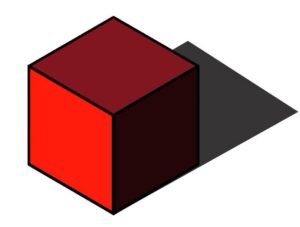 Cubo con sombras